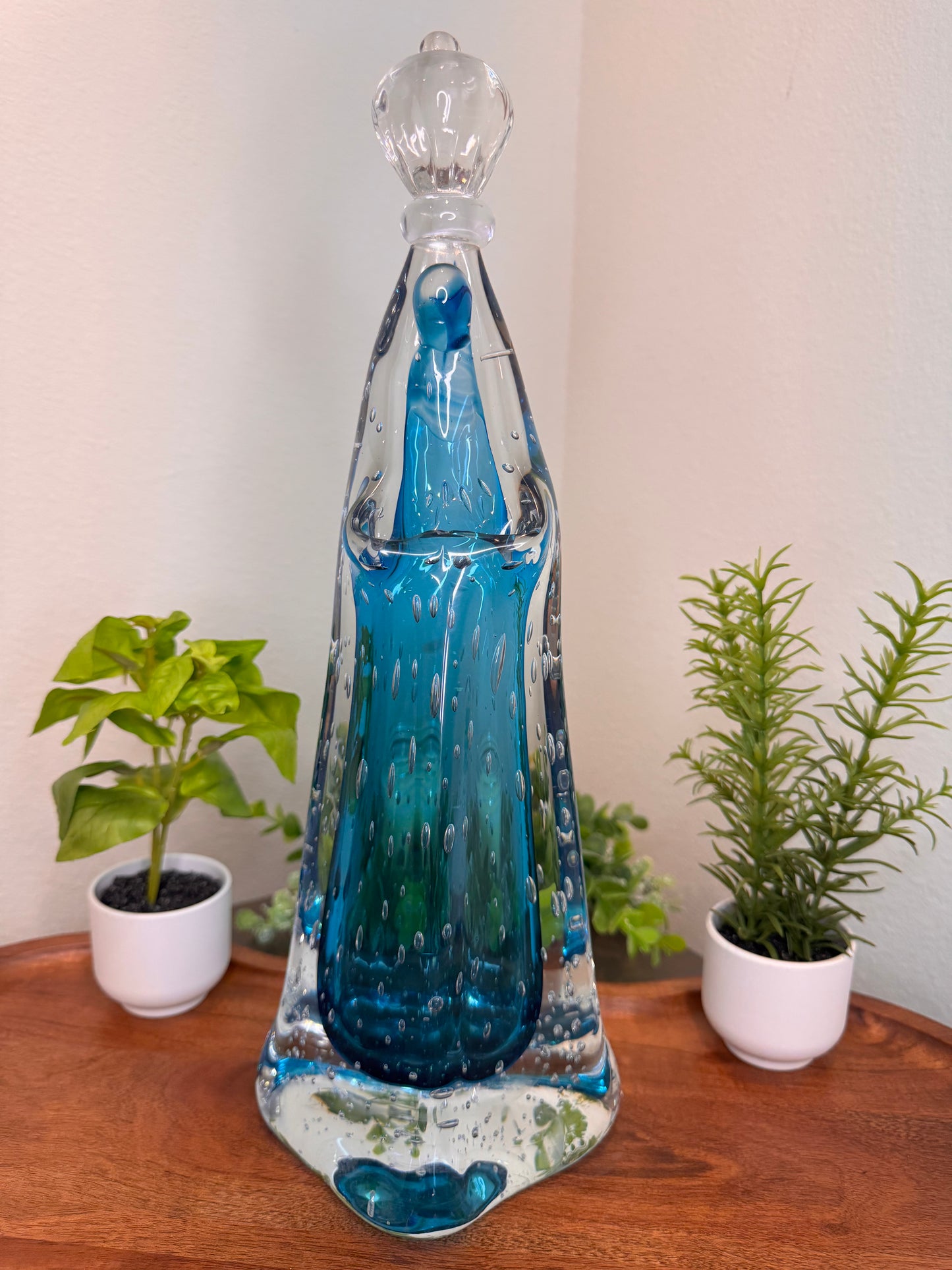 Imagem de Murano - Nossa Senhora de Fátima - Aquamarine | 36 cm