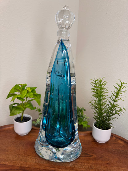 Imagem de Murano - Nossa Senhora de Fátima - Aquamarine | 36 cm