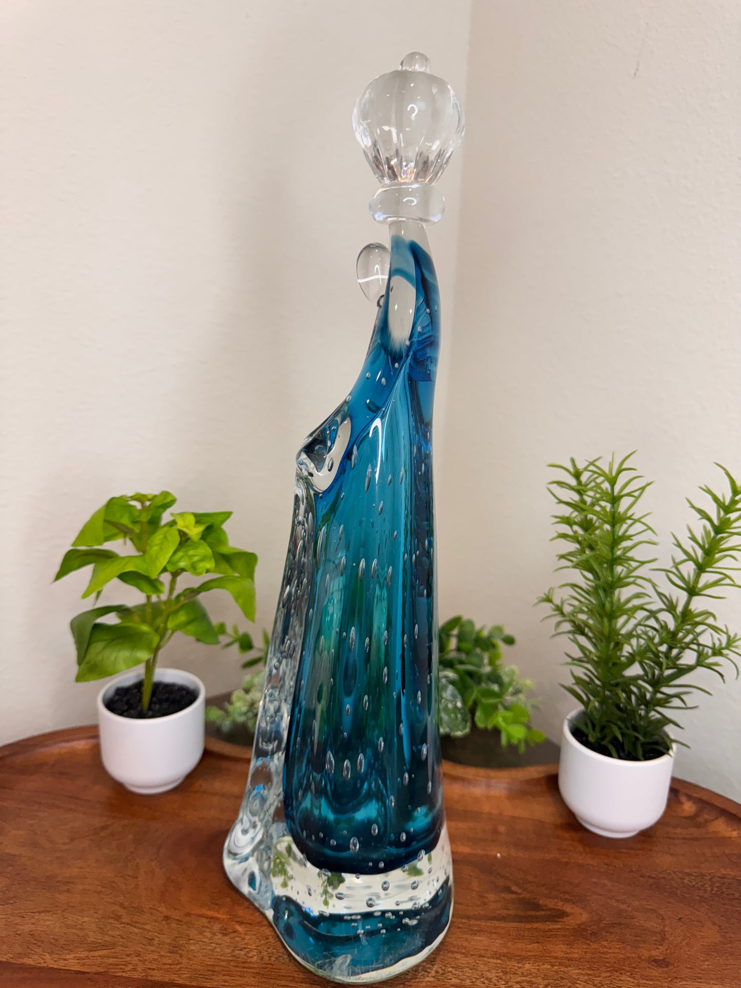 Imagem de Murano - Nossa Senhora de Fátima - Aquamarine | 36 cm