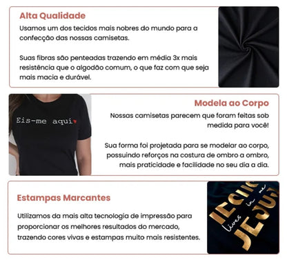 Camiseta Feminina Branca Fé