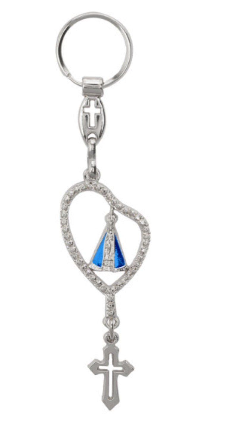 Our Lady of Aparecida Rosary Keychain