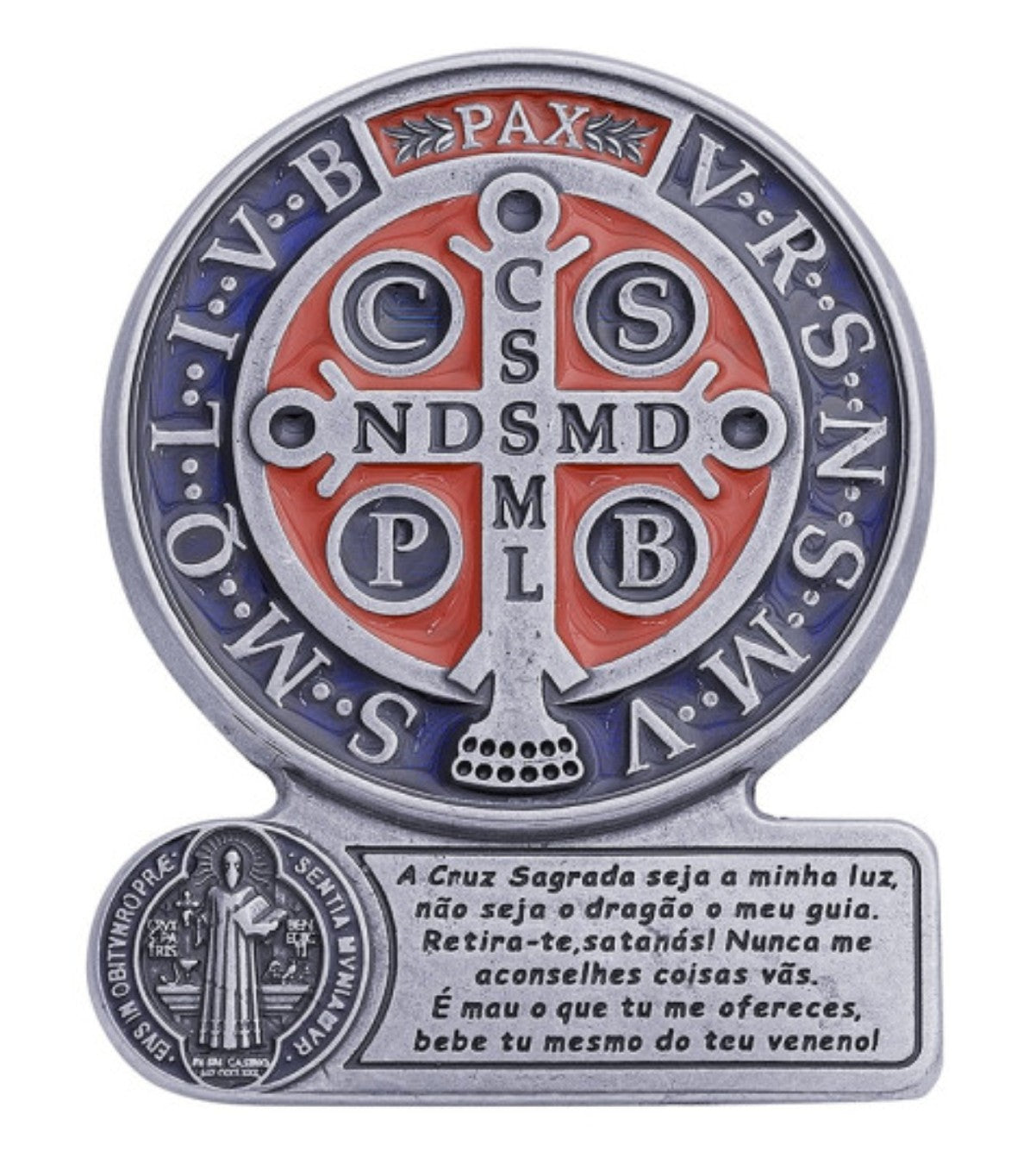 Table Decoration - Saint Benedict Medal with Prayer (10 cm)