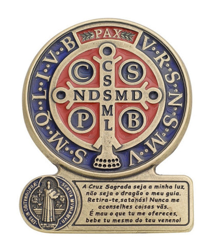 Table Decoration - Saint Benedict Medal with Prayer (10 cm)