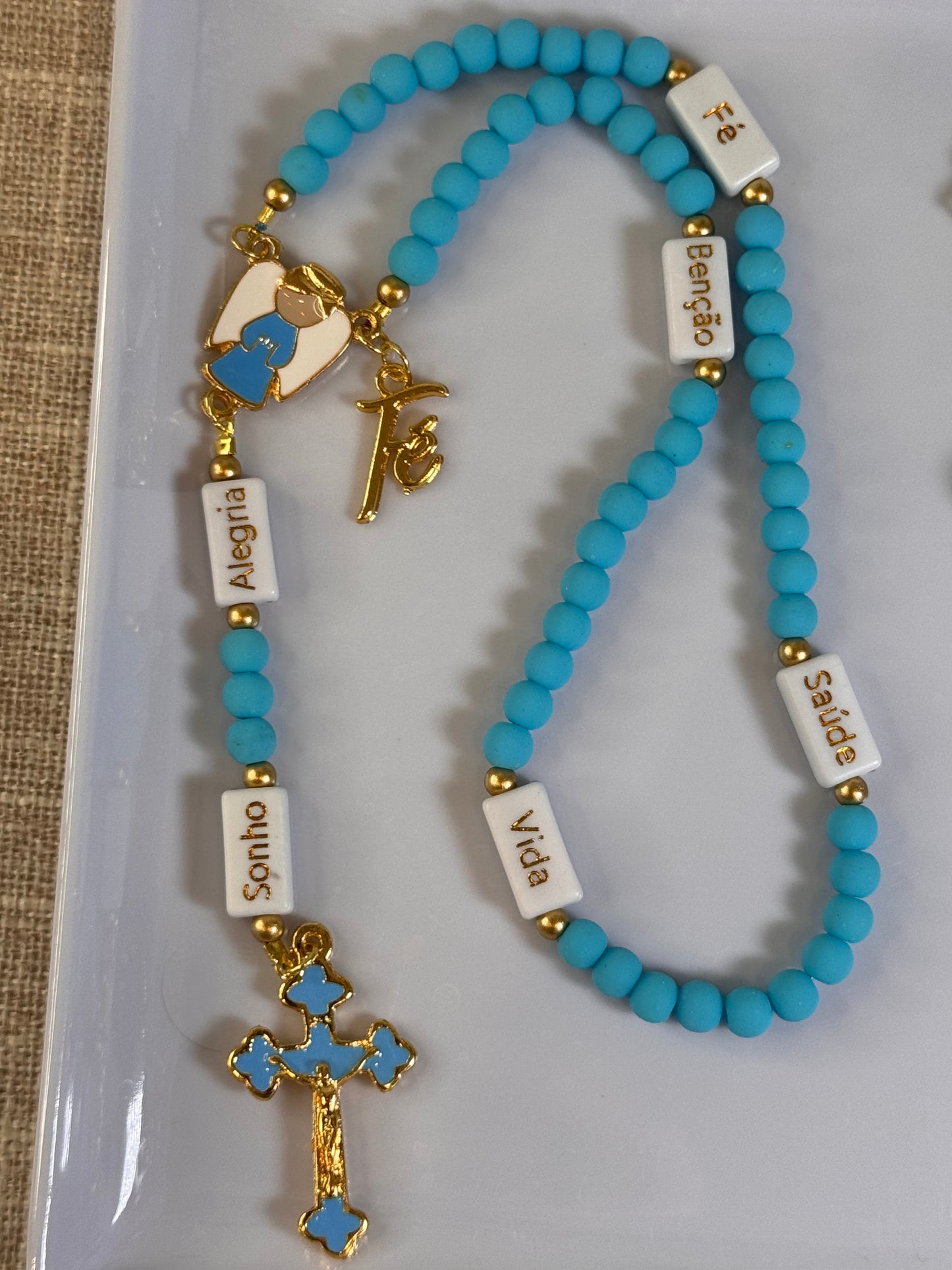 Guardian Angel Rosary with Faith Pendant