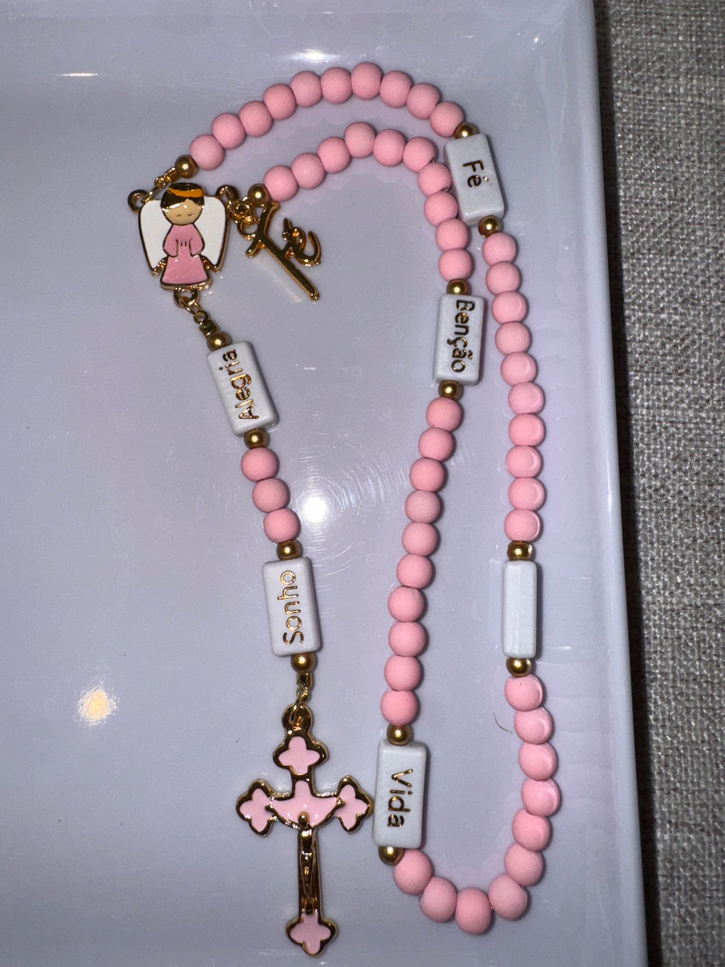 Guardian Angel Rosary with Faith Pendant